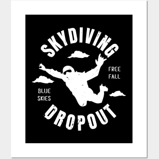 Skydiver Dropout Freefalling Skydiver Posters and Art